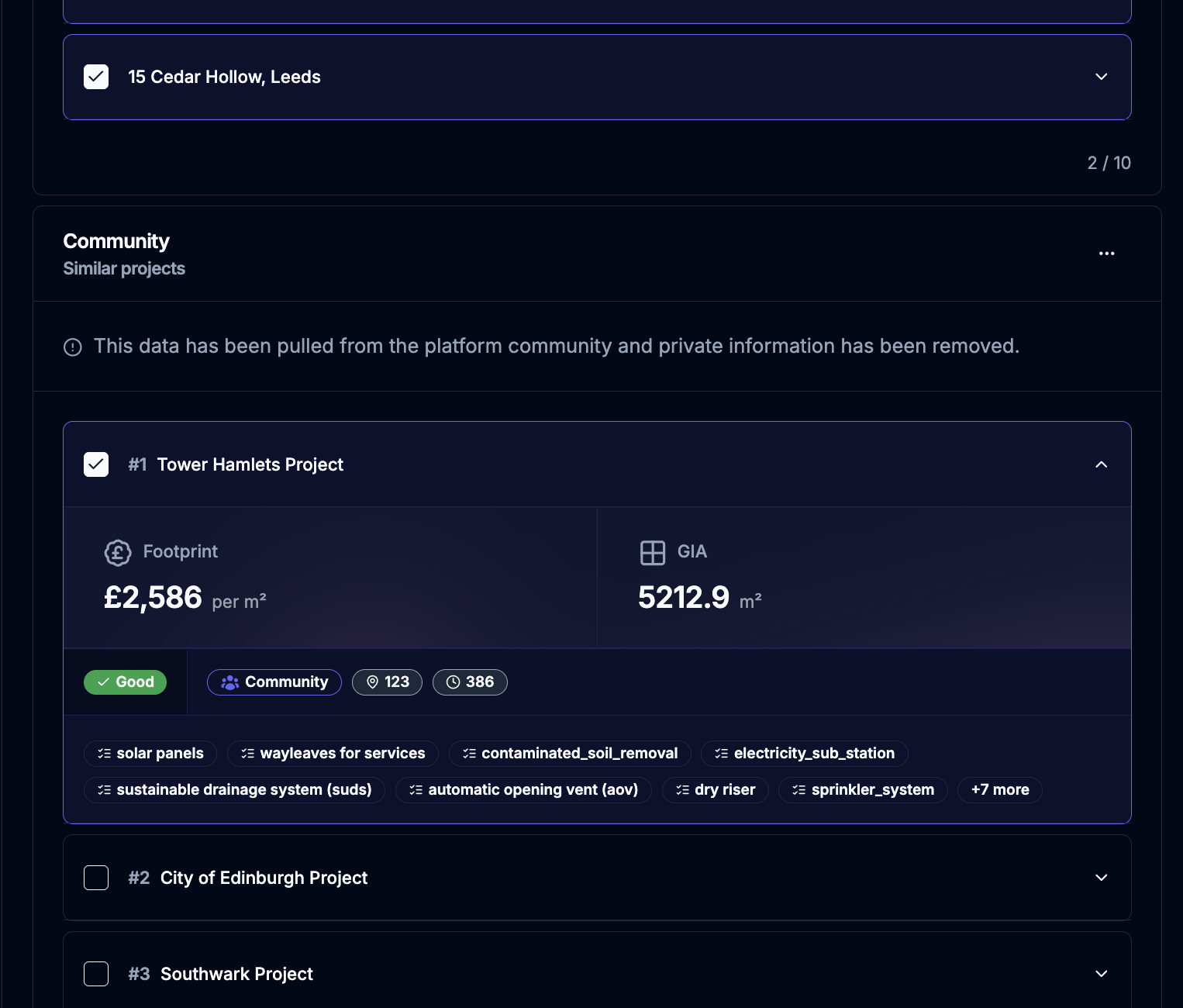 Benchmark Against Your Own Projects and Community Data