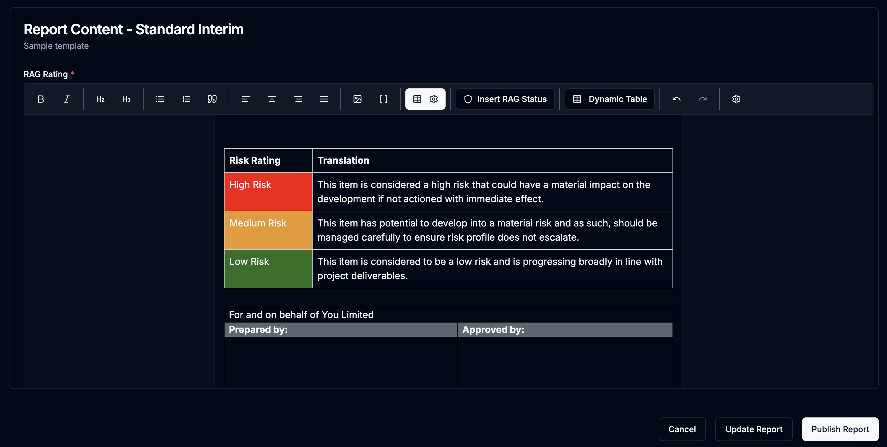 Bespoke, Data-Driven Reporting