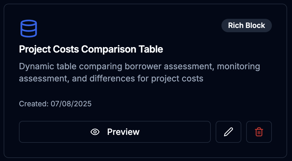 Customisable Report Builder